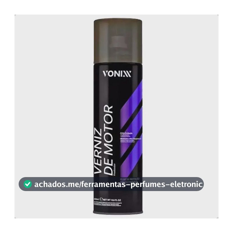 Spray Verniz de Motor 400ml Vonixx Proteção e Brilho Carro Moto