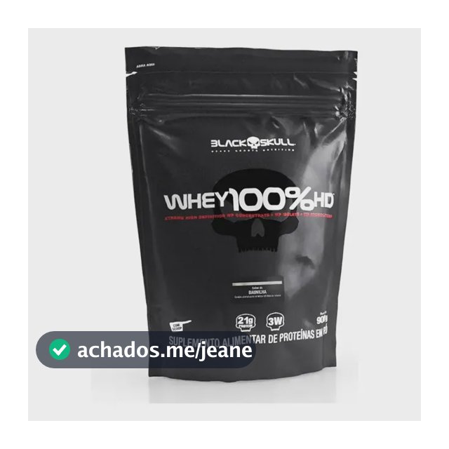 Proteína Black Skull Whey 100% Hd Em Pó Sabor Baunilha X 900g
