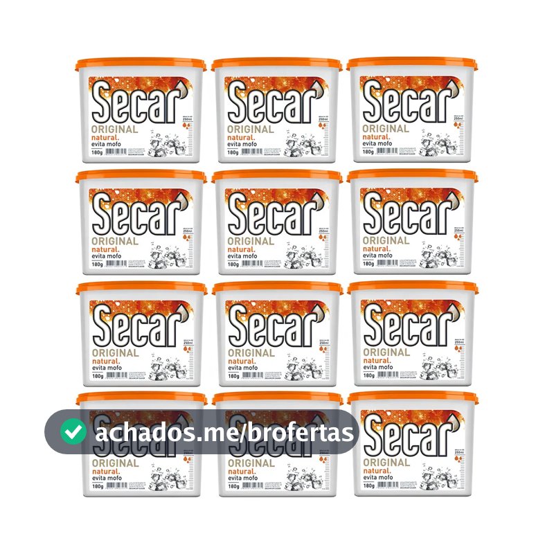 Kit C/ 12un Anti Mofo Secar 180g - Desumidificador Armário