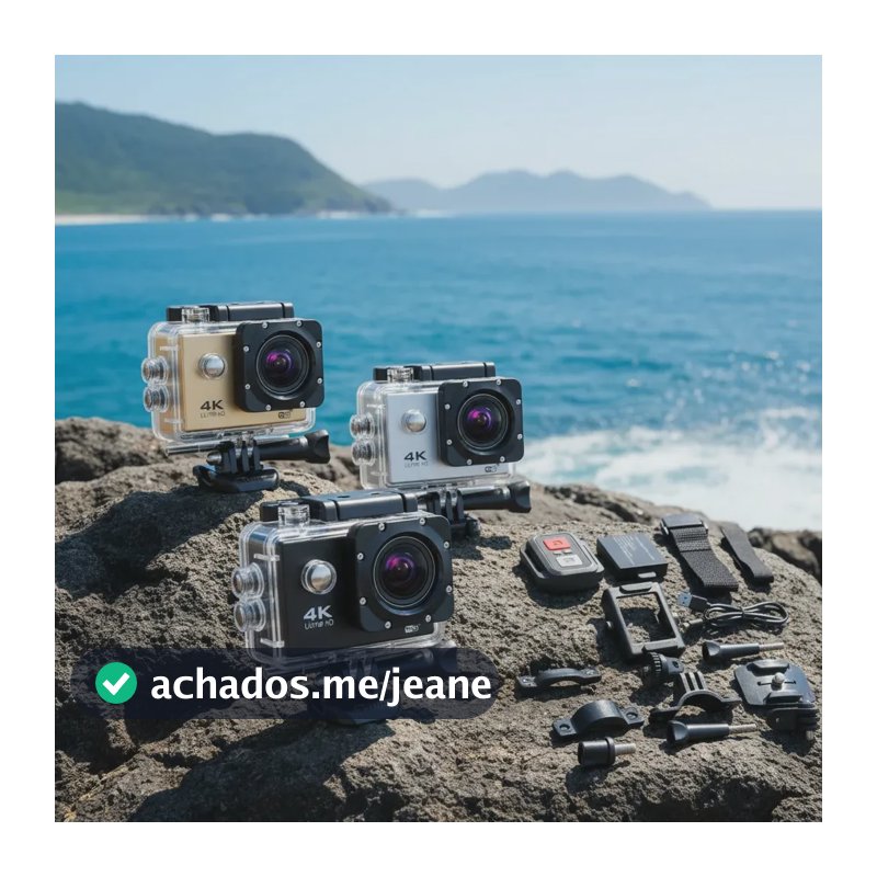 Câmera Filmadora Esport De Ação 4k Wifi Controle Ntsc/pal Ag Cor Prateado