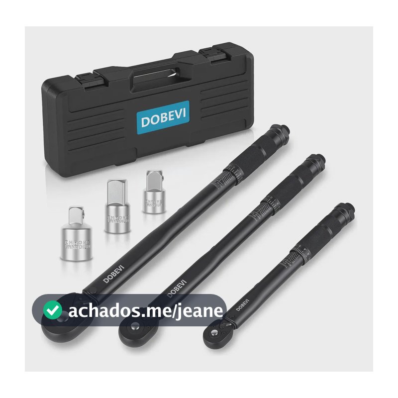 Torquímetro De Estalo Click Para 5-210 Nm Reversível Dobevi Preto
