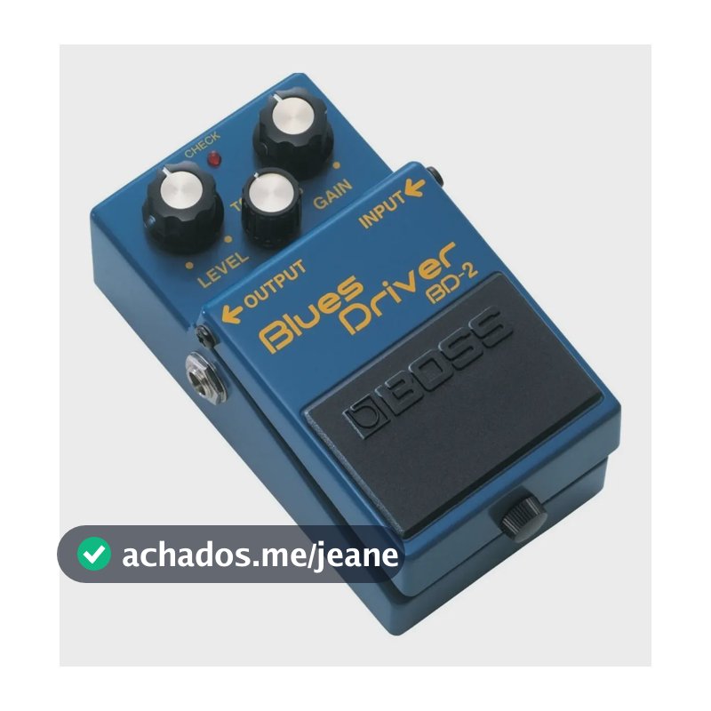 Pedal de efeito Boss Blues Driver BD-2 azul