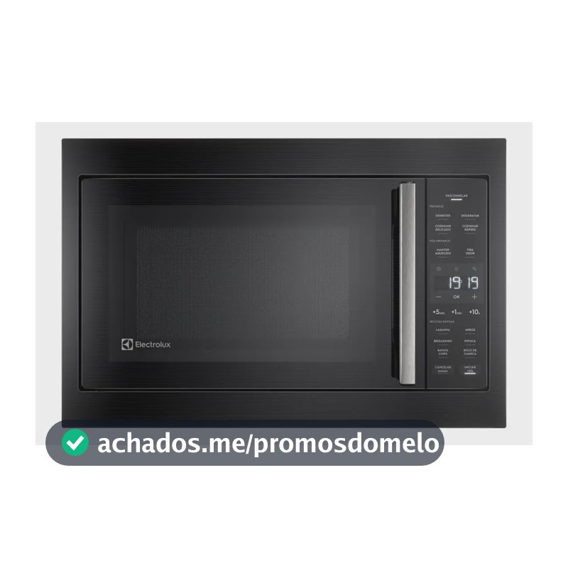 Micro-ondas de Embutir Electrolux 34L Preto Experience com Descongelamento Assistido ME3BP