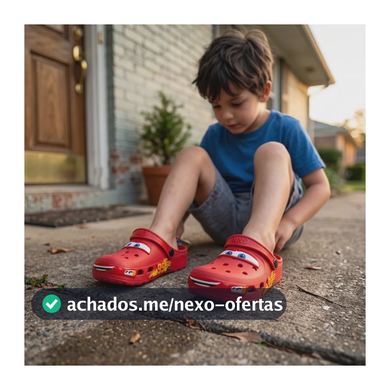Babuche Relâmpago Mcqueen Elegante Leve Infantil Variados Vermelho Mcqueen 37/38