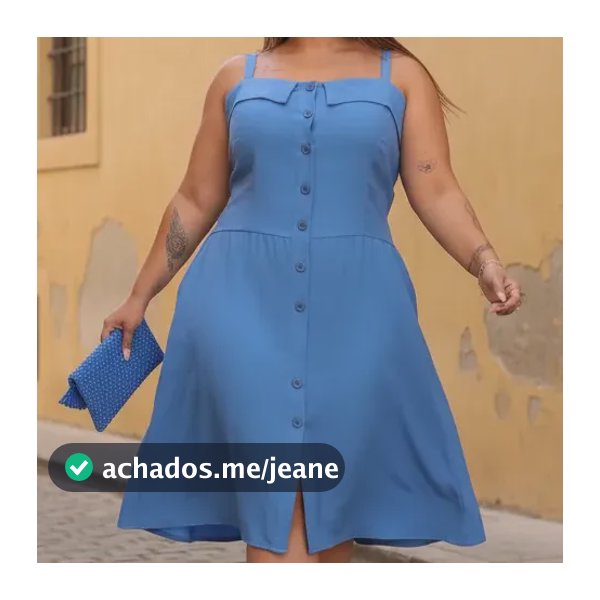 Vestido Mid Plus Size Botões Sensorial Forrado 46 Ao 54