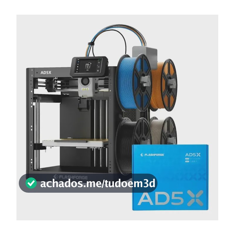 Impressora 3d Flashforge Ad5x Multicolorida Kit Fechamento Preto