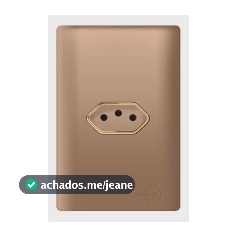 Tomada 10a Ouro Rose Com Dourado Novara  10 A