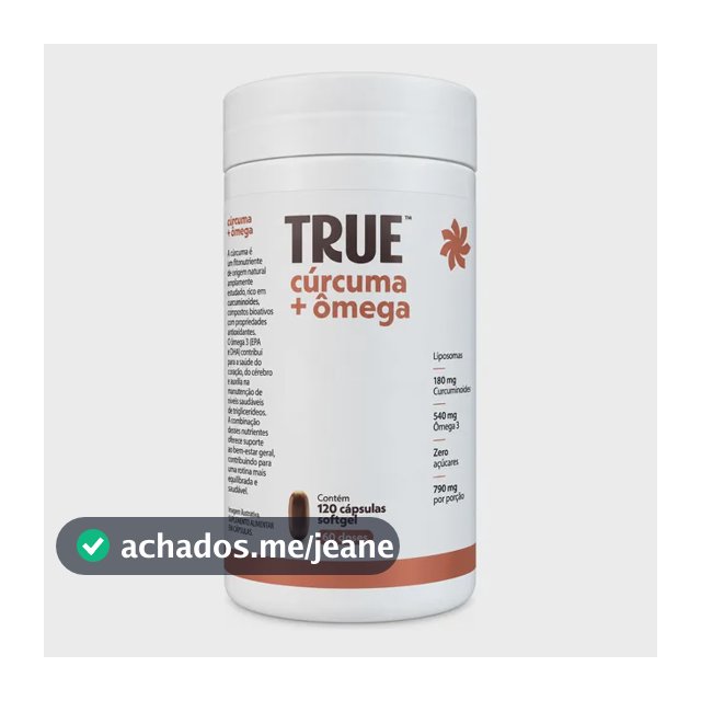 Longevidade E Prevencao True Curcuma+omega Lipossomal 120cap Sem Sabor