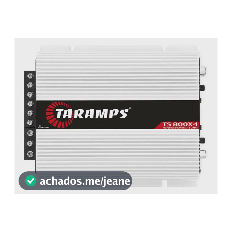 Módulo Amplificador Taramps TS800x4 de 800W para Som Automotivo