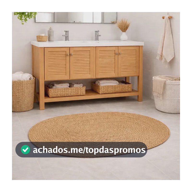 Tapete De Juta Trançado Palha Decoração De Casa Oval Sisal