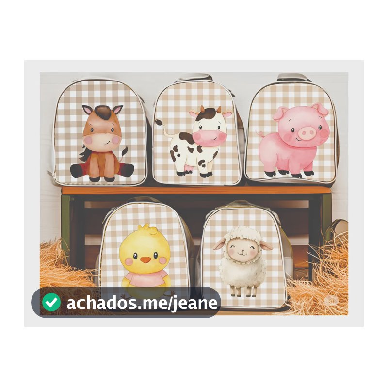 10 Mochila Fazendinha Infantil Aniversário Decoração