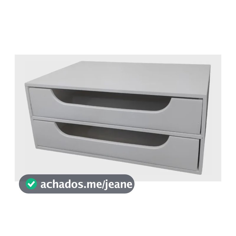 Suporte Para Monitor 2 Gavetas Branco Folha Sulfite A4 Base Branco