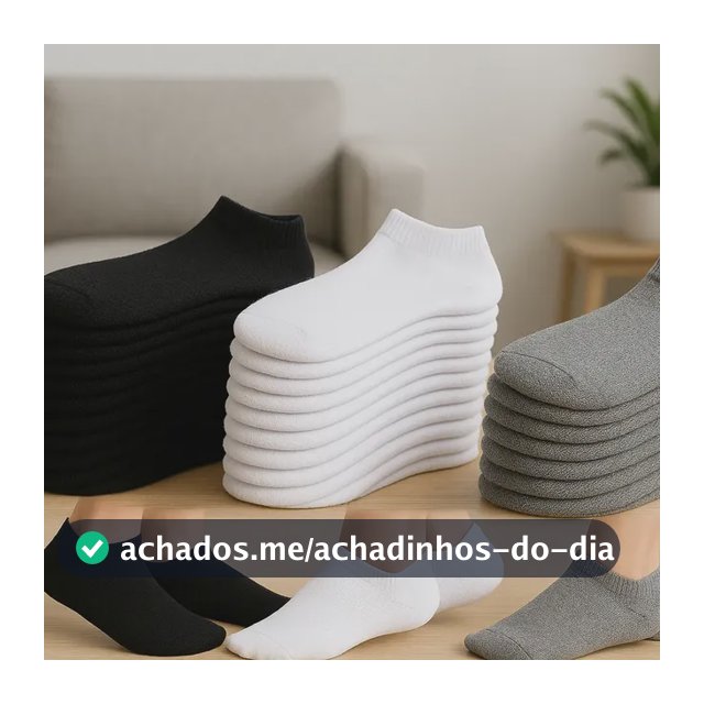 Kit 24 Pares Meia Soquete Cano Curto Unissex Atacado Cores