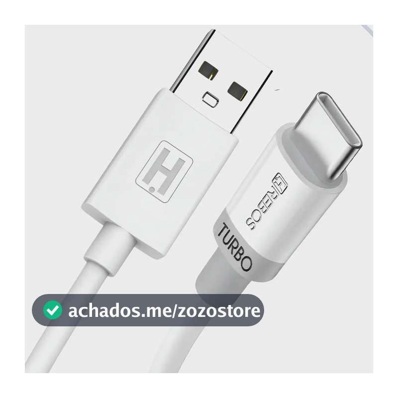 Cabo Usb Carregador Celular Usb C Tipo C 3 Metros Turbo 4.0 Branco