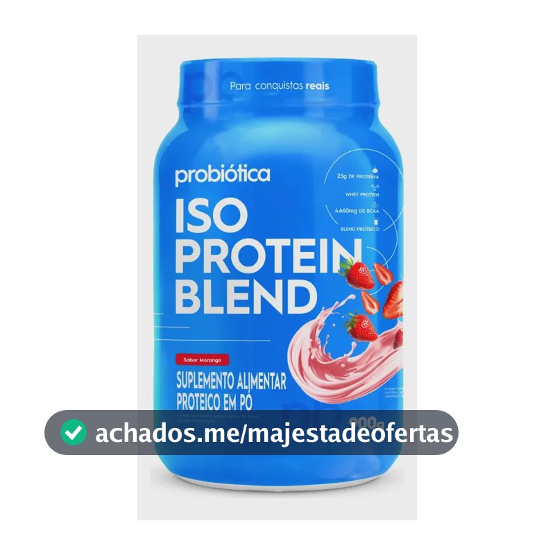 Whey protein Probiótica Iso Blend em pó sabor Morango x 900g