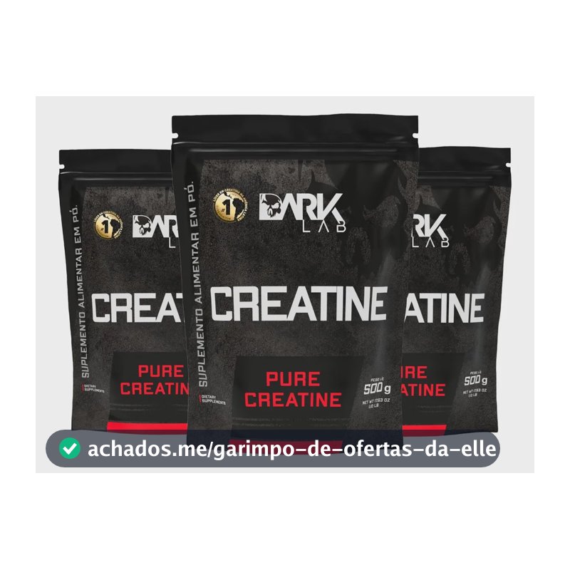 3x Creatina Monohidratada Pura 500g Dark Lab Unidade