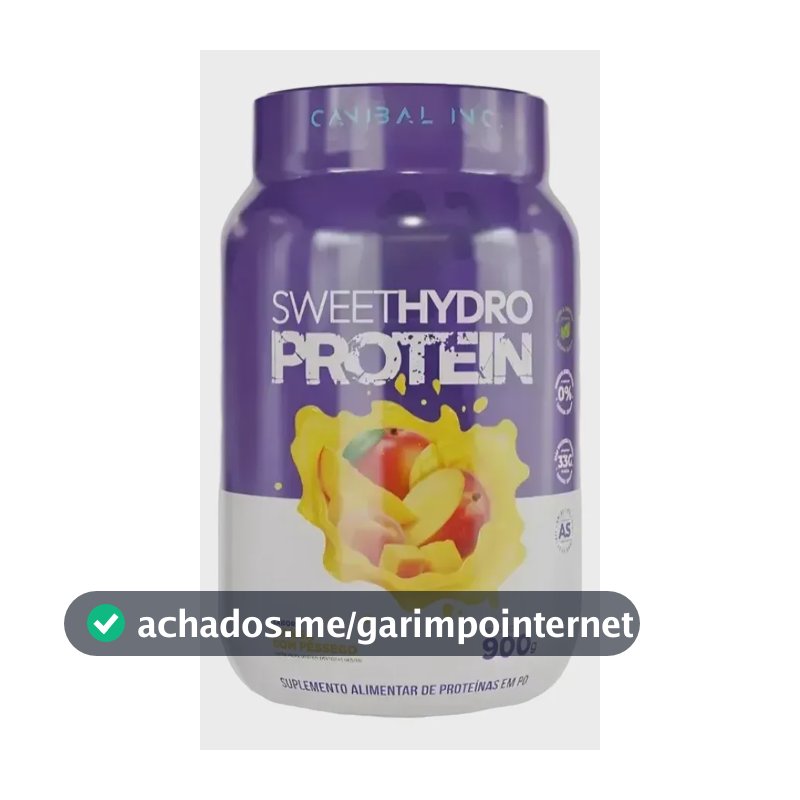 Whey Protein Sweethydro Zero Lactose 900g Proteina Da Carne Manga Com Pêssego