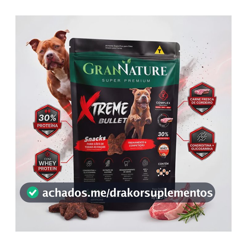 Snack Petisco Grannature Xtreme Bullet Com Whey Sticks 400g