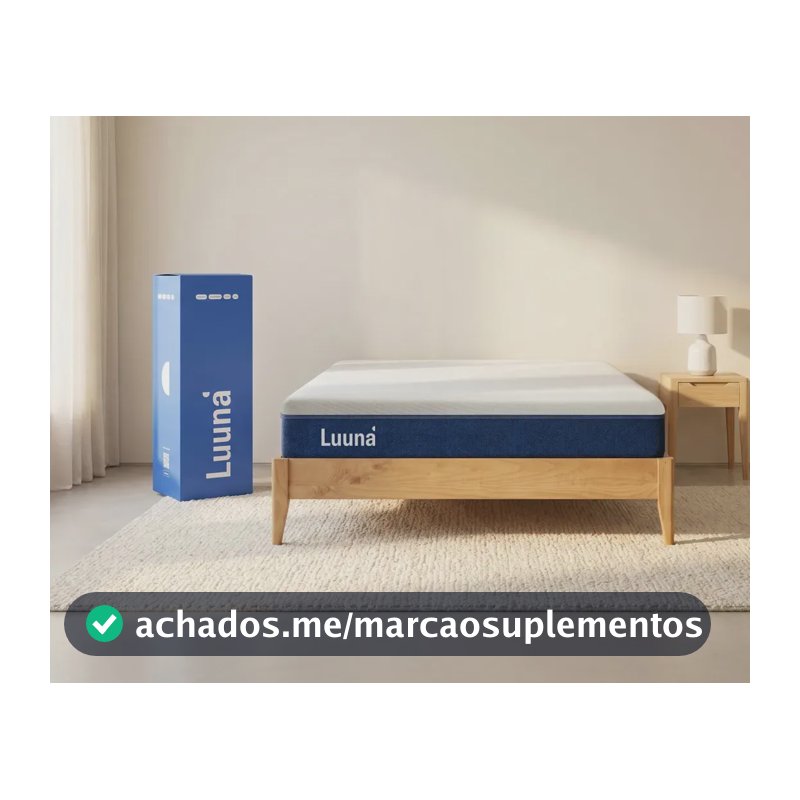 Colchão Queen Luuna Blue, Espuma 20 cm com Bloqueio de Movimento, 10 Anos de Garantia