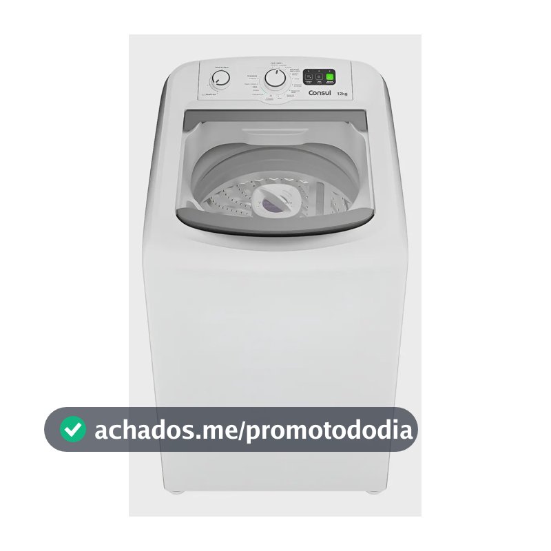 Máquina De Lavar Branca Consul 12kg Com Dosagem Econômica E Cor Branco 110v