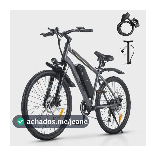 Honeywhale S8 Bicicleta Elétrica Para Adultos, 450w Motor, 50km Autonomia, 35km/h Velocidade Máxima, 26 Aro, Bateria Removível De 15ah, 7 Velocidades Ebike De Montanha, Bike Honey Whale Cinza