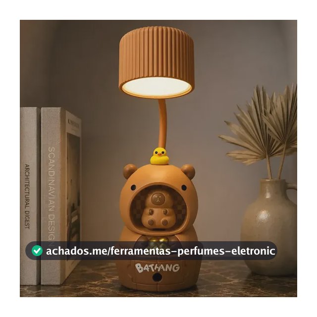 Luminária De Mesa Capivara - Apontador+luz Noturna Usb