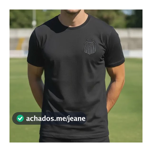 Camisa Retrô Santos Monocromática All Black Oficial