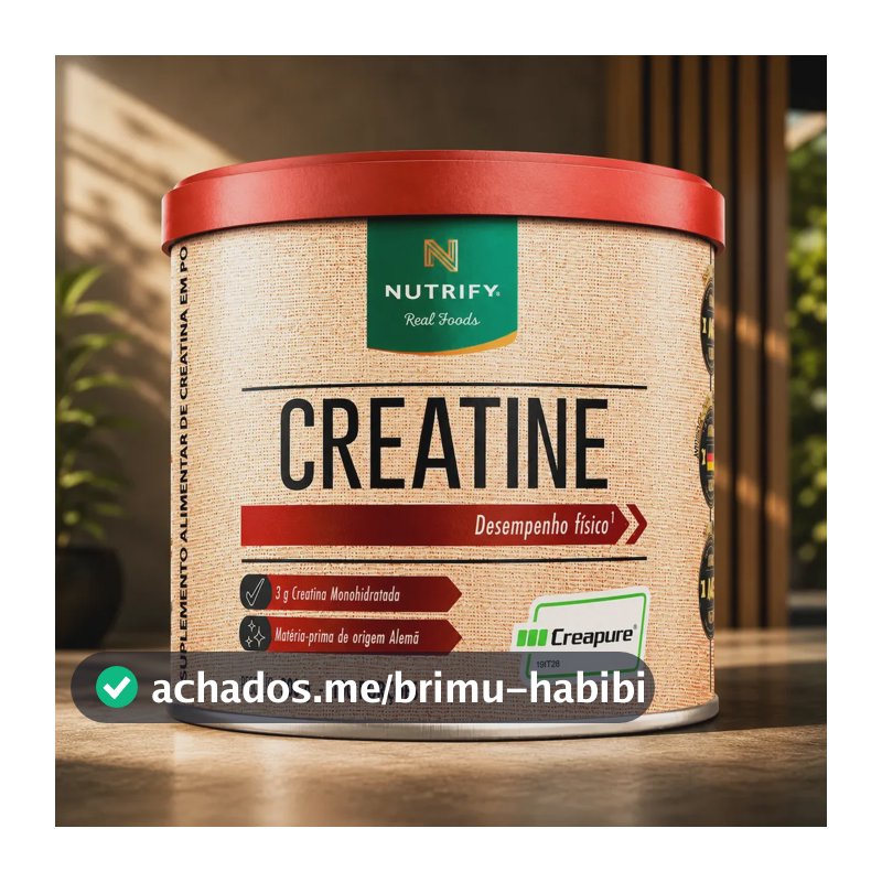 Creatina Creapure Nutrify 300g 100% Pura Monohidratada Sem Sabor