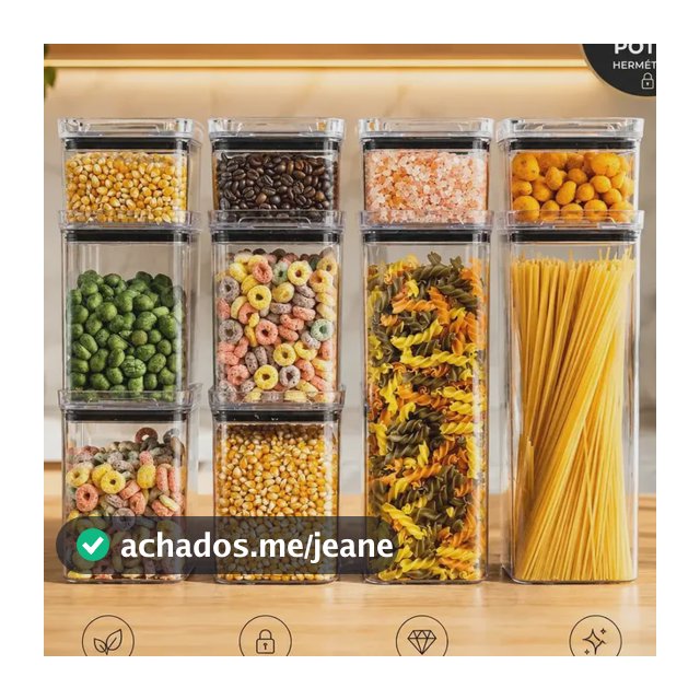 Kit 10 Porta Mantimentos Hermetico, Pote Para Alimentos