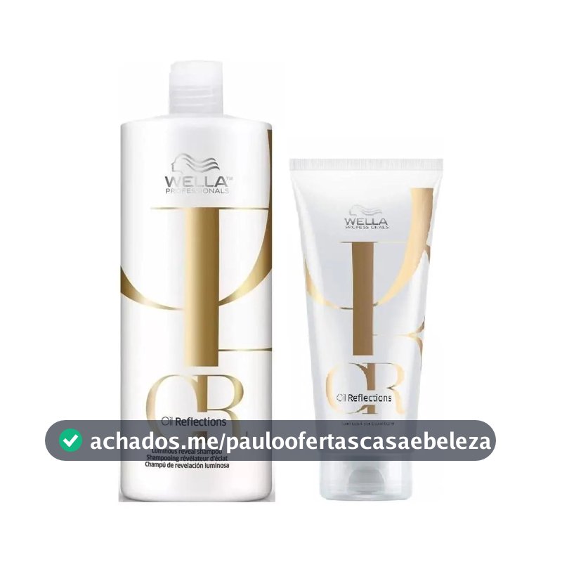 Kit Wella Oil Reflections Shampoo 1 L + Condicionador 200ml