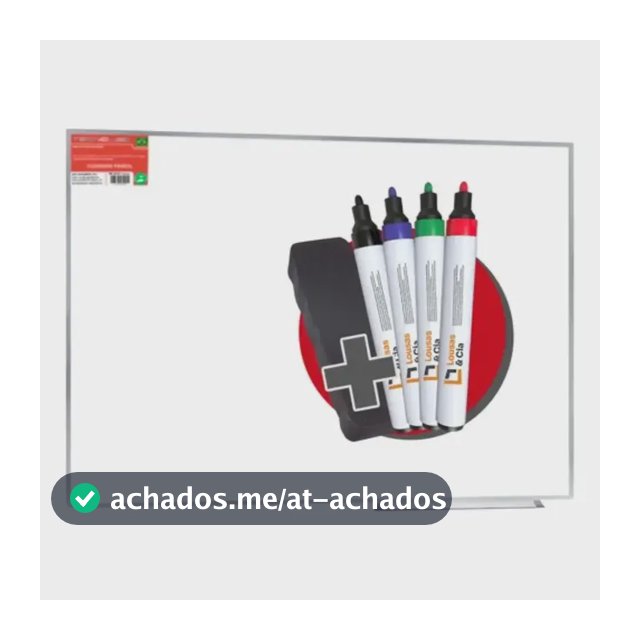 Lousa Quadro Branco Moldura Aluminio 120x90 Cm + Brinde C/nf Branco