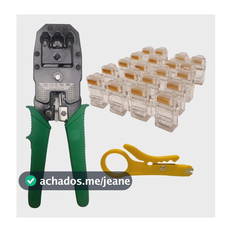 Alicate Crimprar Rj45 Rj11 Cabo Rede Telefonia 10 Conectores