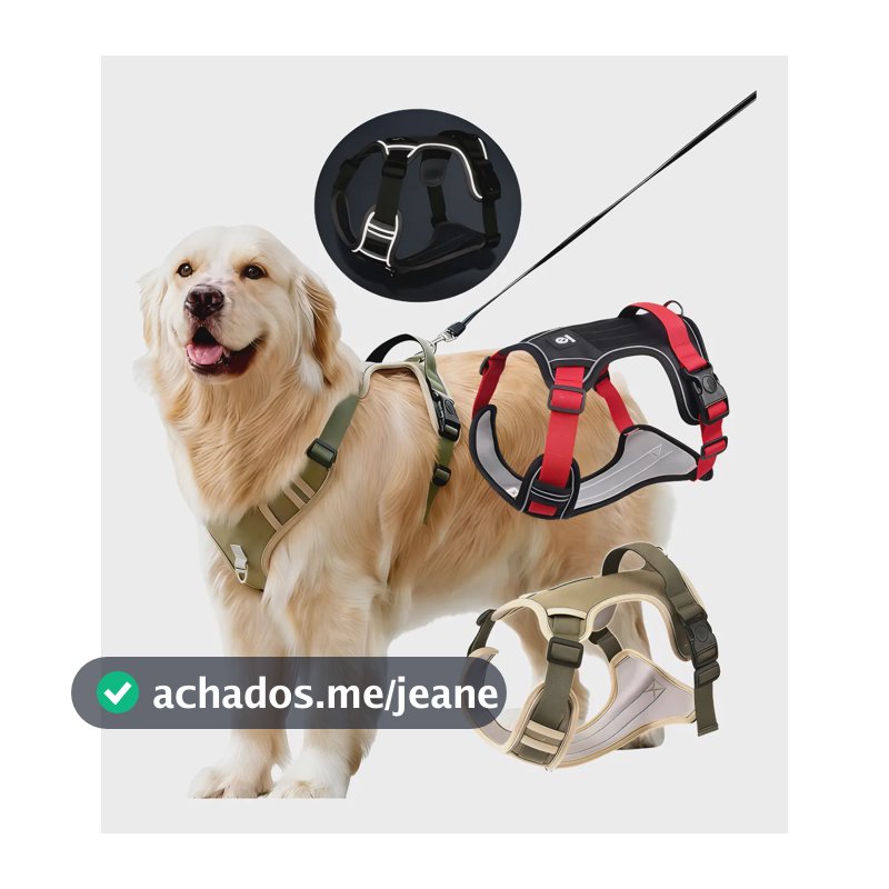 Colete Com Pega Coleira Para Cão Grande Refletivas Ajustável Preto Estrelas M 7.5-14kg