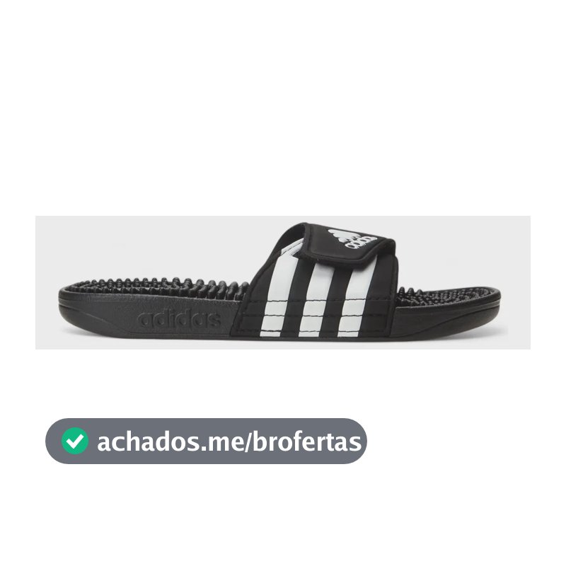 Chinelo Feminino E Masculino Adissage adidas Preto E Branco Liso 42 Br