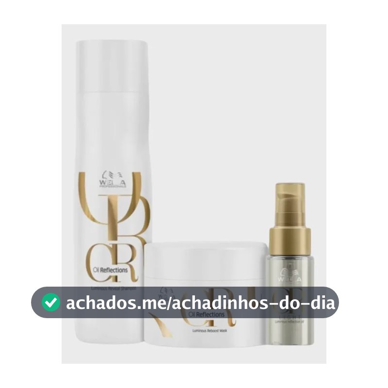 Kit Wella Oil Reflections Shampo E Mascara + Óleo Light 30ml