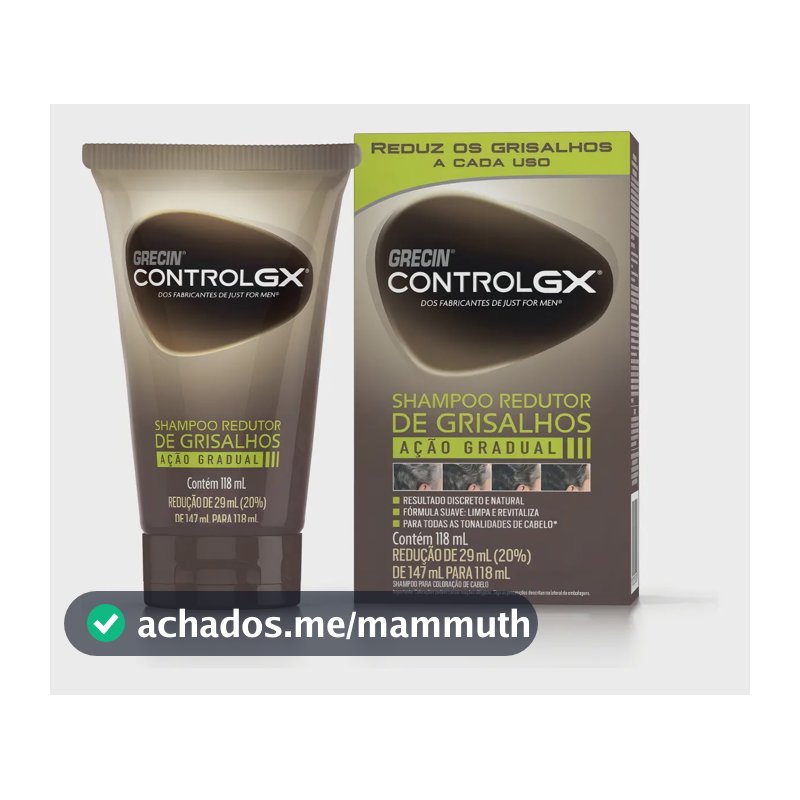 Shampoo Tonalizante Grecin Control GX Reduz Grisalho 118ml