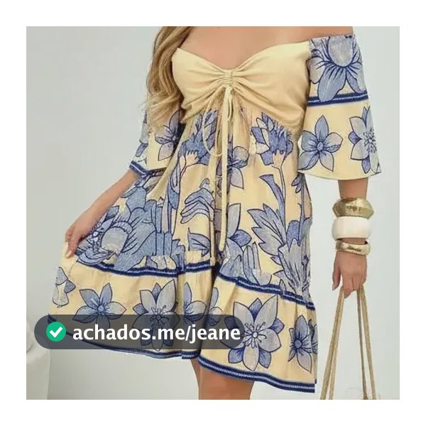 Vestido Curto Estampas Tropicais Decote Ombro A Ombro