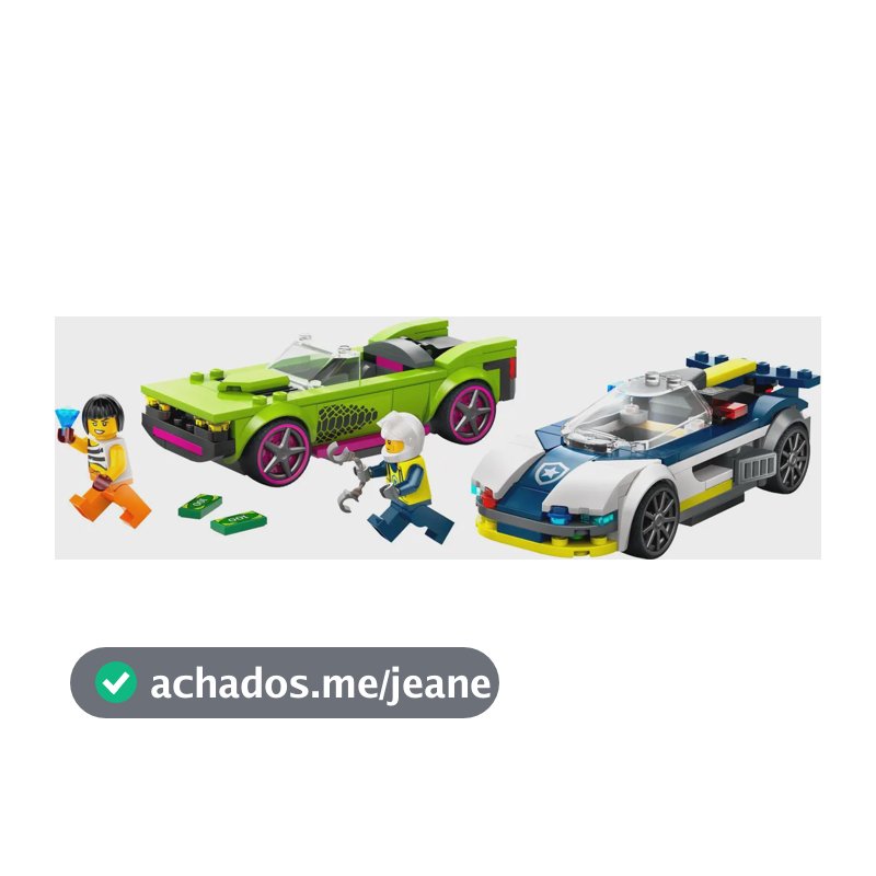 Carro de polícia Lego City 60415 e poderoso carro esportivo