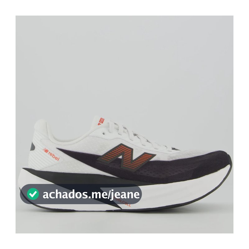 Tênis New Balance Fuelcell Rebel V5 M Branco E Preto Branco - 42 Br