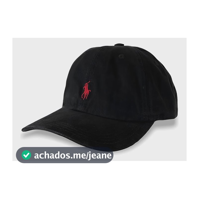 Boné Classic Ralph Lauren Masculino Preto Preto Único