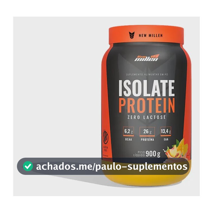 Proteína New Millen Premium Whey Isolado Isolate em pó sabor Peach/Mango x 900g