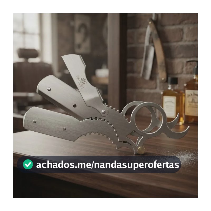 Navalhete De Barbear Euphoria Suporte De 1 Dedo Profissional Cor Prateado