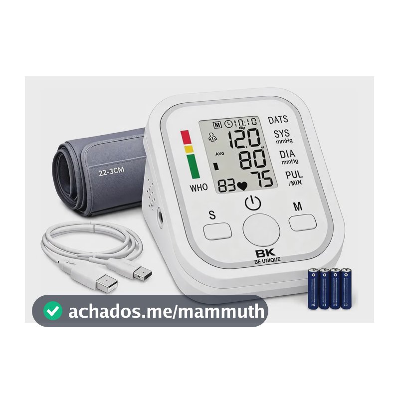 Aparelho Medidor De Pressão Arteria Digital Automático Braço Branco