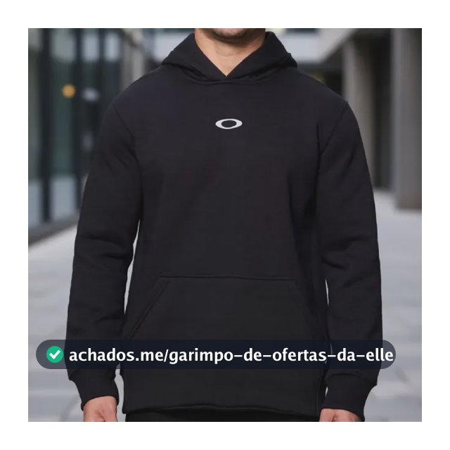 Moletom Oakley Masculino Double Ellipse Hoodie M Blackout Liso