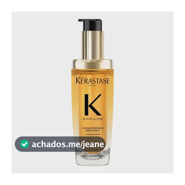Óleo Capilar Kérastase Elixir Ultime L'Huile Originale Refilável, Cabelo Brilhante, Nutrido 75ml