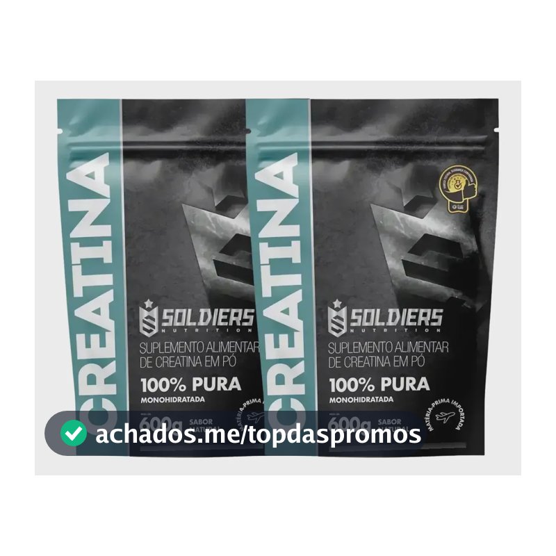 Creatina Soldiers Nutrition em pó Sem sabor x 1.2kg 2 un