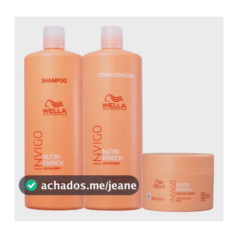 Wella Invigo Nutri Enrich Sh E Cond 1l, Máscara 150ml