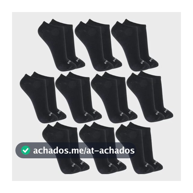 Kit 10 Pares Meias Mash Invisível Esportiva Algodão Original