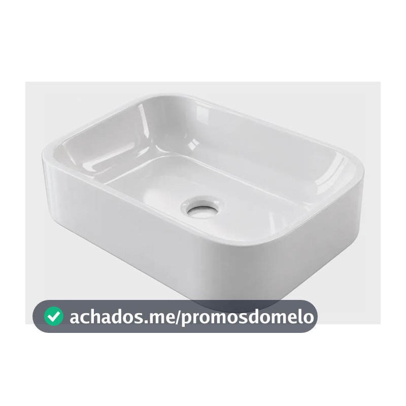 Cuba apoio Fiori retangular louça branca 55CB16-1FB