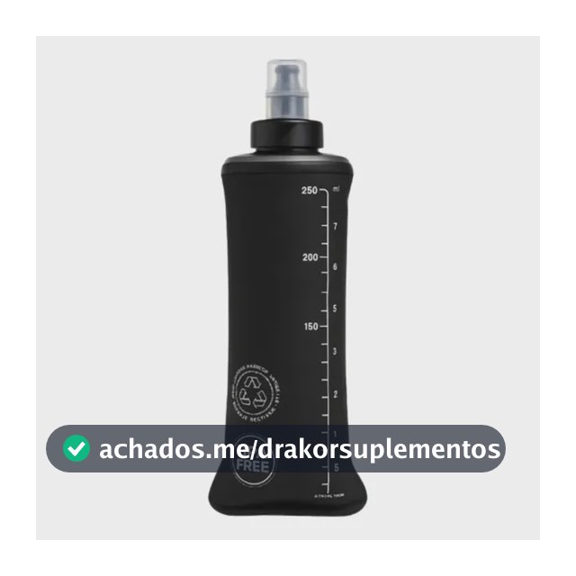 Garrafa De Água Mole Dobrável Corrida Silicone Squeeze Preto
